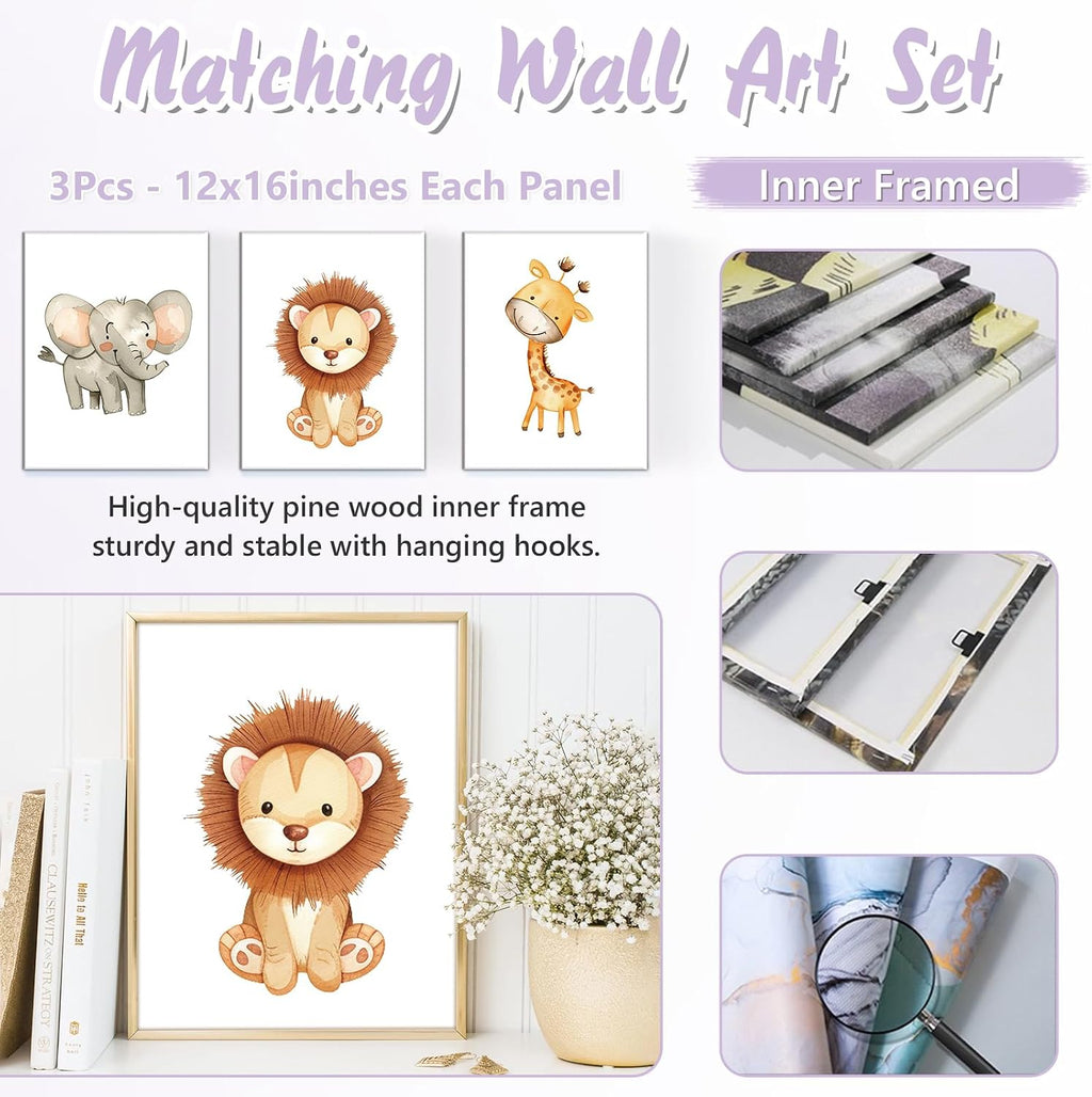 Custom Baby Crib Bedding Set, 5 PCS Personalized Name Baby Crib Sets for Girls Boys, Forest Animals Theme Nursery Bedding Sets for Infant Toddler, Double Layer Flannel Bed Set Customized Gifts