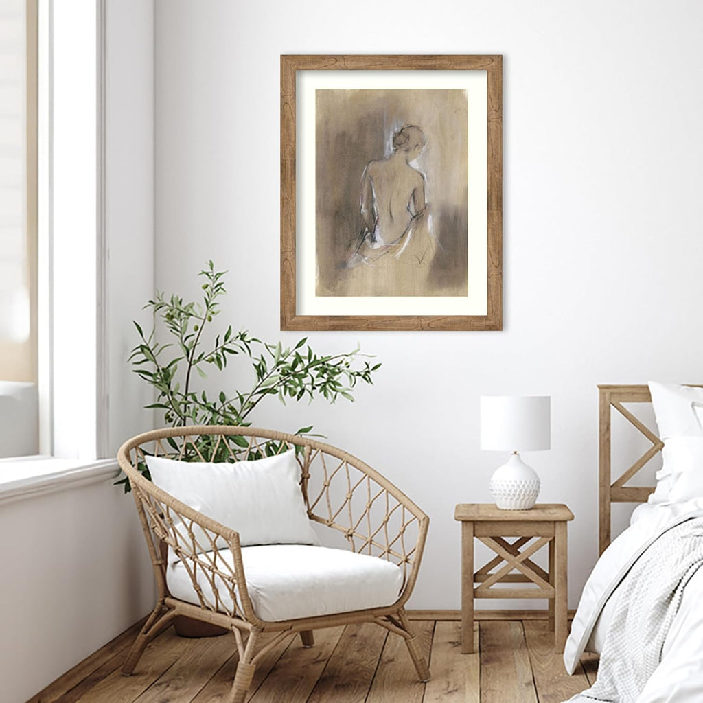 Amanti Art Framed Wall Art Print 36x29 Embellished Contemporary Figure II by Ethan Harper, People Wall Art, Modern Contemporary Decor, Large Poster Painting Artwork for Living Room, Bedroom, Bathroom