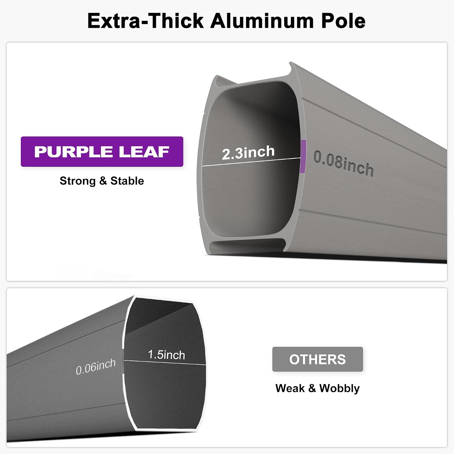 PURPLE LEAF 8' X 10' Left-right Tilting Patio Umbrella with Base Outdoor Swivel Cantilever Offset Aluminum Umbrella with Champagne Frame and 360-degree Rotation for Garden Deck Pool, Beige