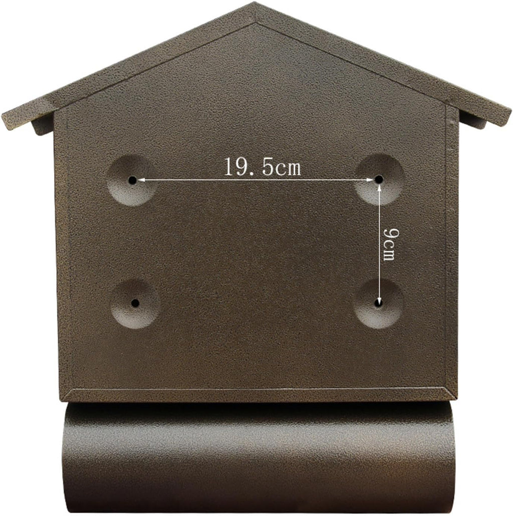 Wall Mount Mailboxes, Rust Resistant Locking Wall Mailbox for Outside, Galvanized Steel and Aluminum Stamping Process, Outdoor Decoration