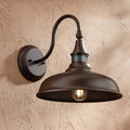 John Timberland Gough Rustic Farmhouse Outdoor Barn Light Fixture Bronze 12 1/2' Dusk to Dawn Motion Sensor for Exterior House Porch Patio Outside Deck Garage Yard Front Door Garden Home