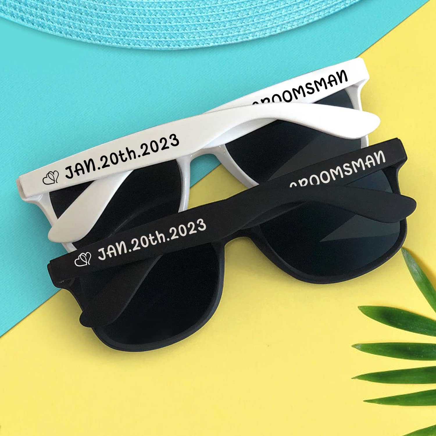 Custom Sunglasses for Wedding Party Favors, Personalized Sunglasses bulk for Men Groomsmen Adults Women