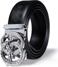 Designer 1 3/8' Genuine Leather Belt Men Business Animal Ratchet Automatic Executive Classic Gift