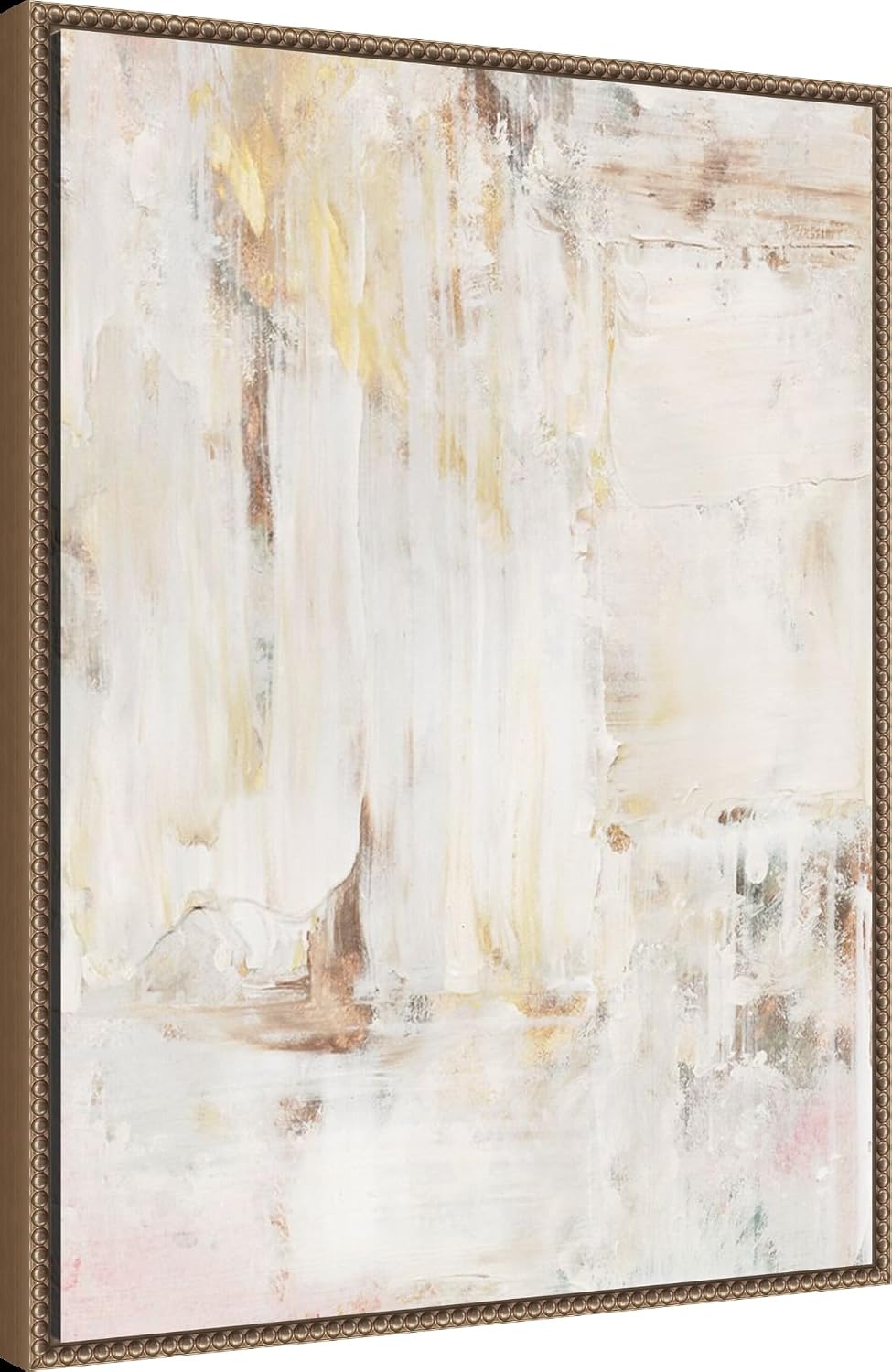 Amanti Art Framed Canvas Wall Art 30x23 Milky Patina I by Victoria Barnes, Framed Wall Art Canvas, Abstract Artwork, Traditional Decor, Large Poster Painting for Living Room, Bedroom, Bathroom,