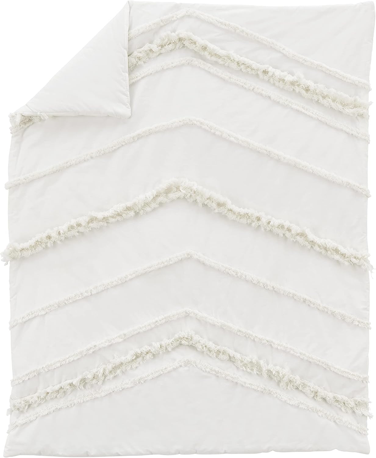 Sweet Jojo Designs Ivory Boho Chic Boy Girl Baby Crib Bedding Set Infant Nursery Room Solid Color Beige Cream Gender Neutral Bohemian Modern Farmhouse Designer Unisex Tassel Fringe Macrame Cotton