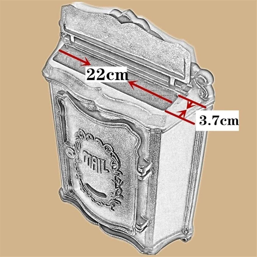 Mailbox,Post Box Wall Mounted Mail Box Outdoor Mailbox Retro European Aluminum Post Box Secure Letterbox Outside Mailboxes Mailbox