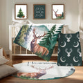 Personalized Baby Crib Bedding Set, Custom Name Nursery Bedding, Deer 5 Pcs Baby Bedding Set for Girl Boy, Double Layer Crib Set, Customized Gifts(Fixed Size)