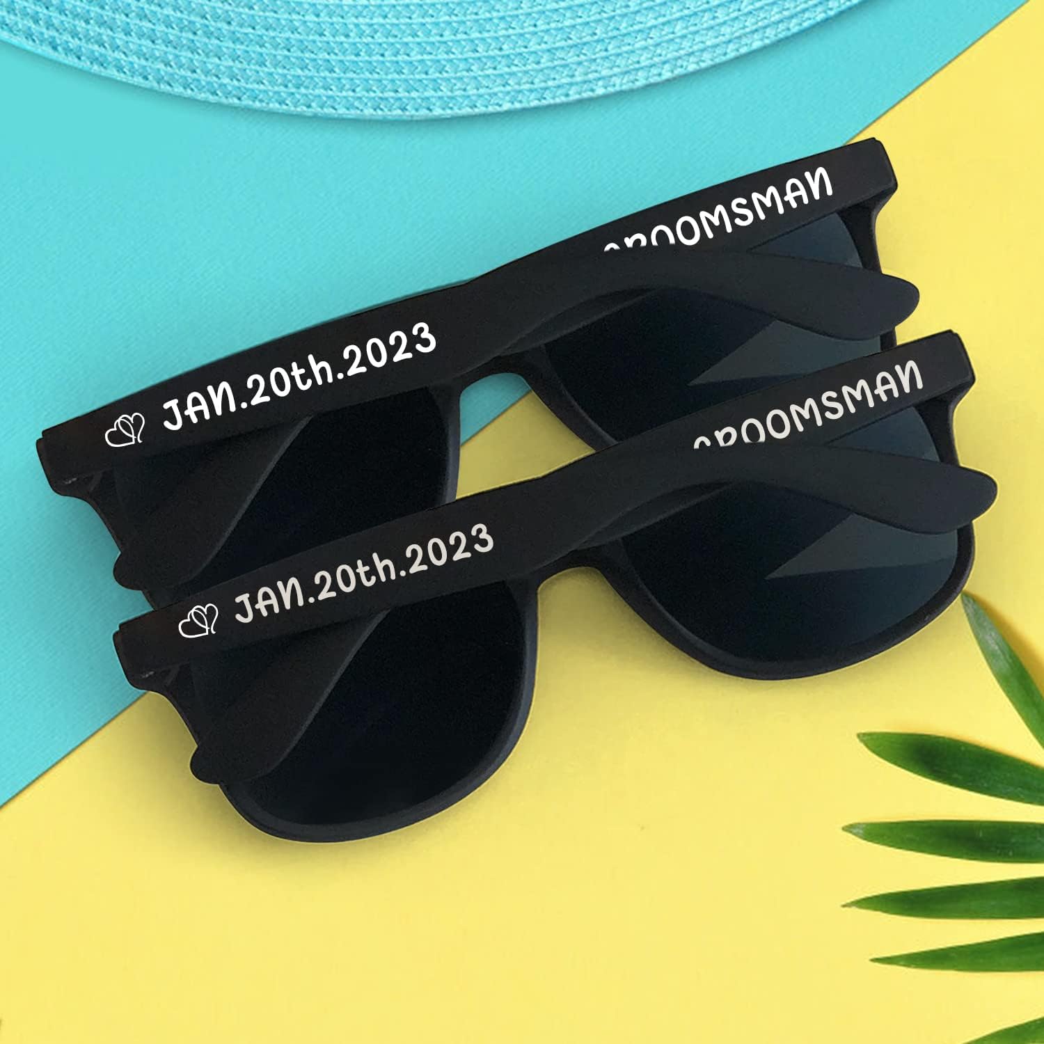 Custom Sunglasses for Wedding Party Favors, Personalized Sunglasses bulk for Men Groomsmen Adults Women