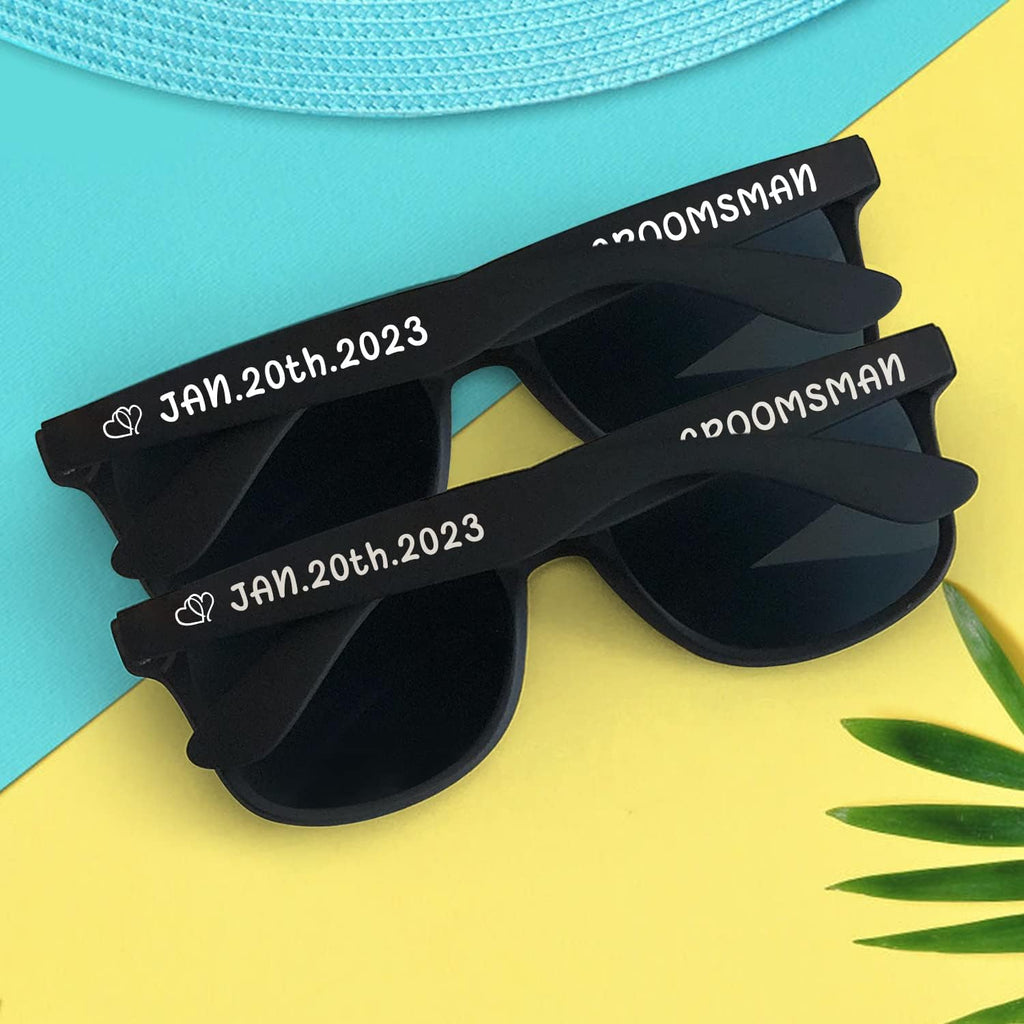 Custom Sunglasses for Wedding Party Favors, Personalized Sunglasses bulk for Men Groomsmen Adults Women