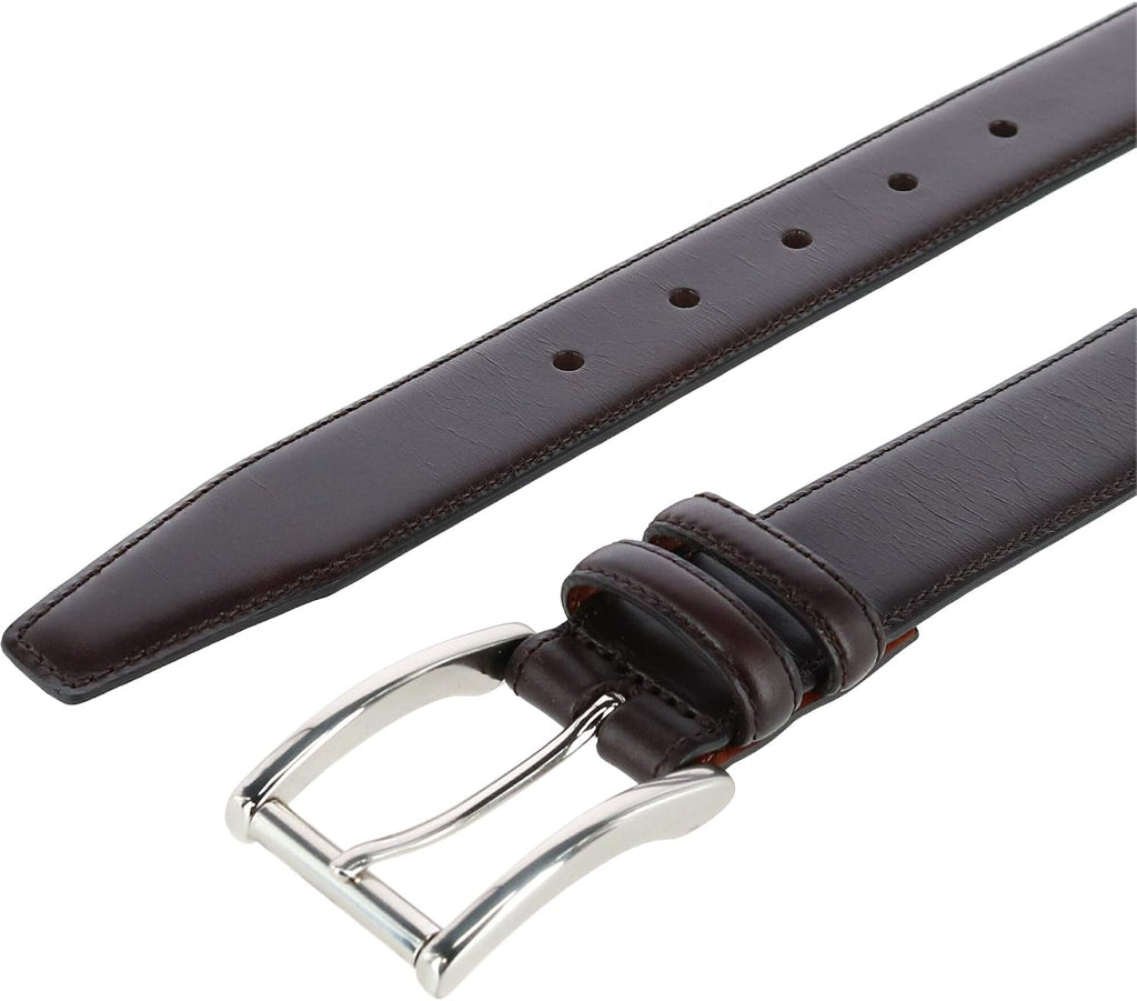 Trafalgar Men's Lorenzo 32mm Dropped Edge Leather Dress Belt