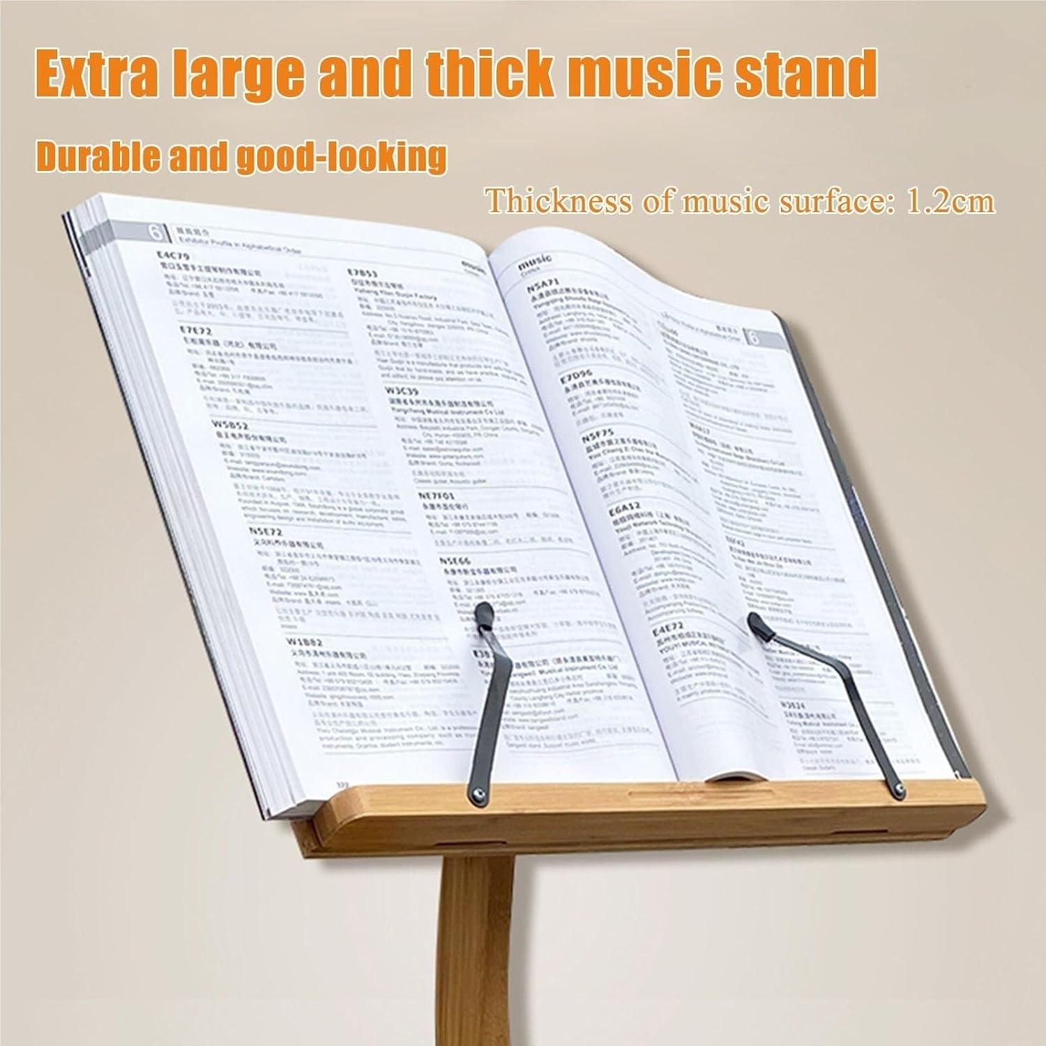 Sheet Music Stand Music Stand Book Stand Portable Wooden Music Stand Guitar Violin Music Stand 340° Flip Music Stand Holder