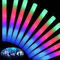 HONLYNE 200PCS Foam Glow Sticks with 3 Modes Colorful Flashing, LED Light Sticks, Glow Sticks Party Pack for Wedding, Raves, Concert, Party, Christmas Supplies