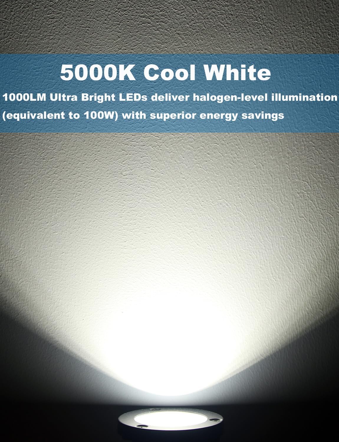 Low Voltage Landscape Lights Well Lights Landscape LED in Ground Light IP67 Waterproof Outdoor Landscape Lighting with Connectors for Pathway Garden Yard Fence Deck (Cool White 5000K)
