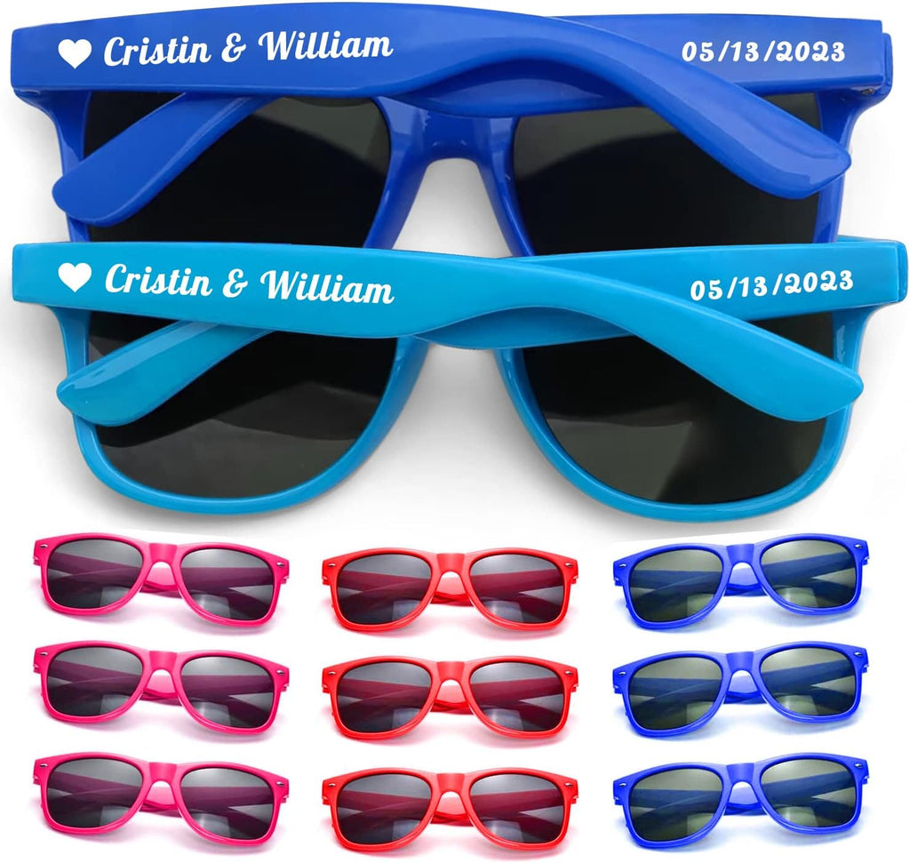 Custom Sunglasses for Wedding Party Favors, Personalized Sunglasses bulk for Men Groomsmen Adults Women