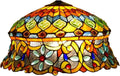 Tiffany Style Straw Hat Lamp Shade Replacement 18 Inch Wide Victorian Style Stained Glass Lampshade for Table Desk Floor Pendant Light Accent Lamp