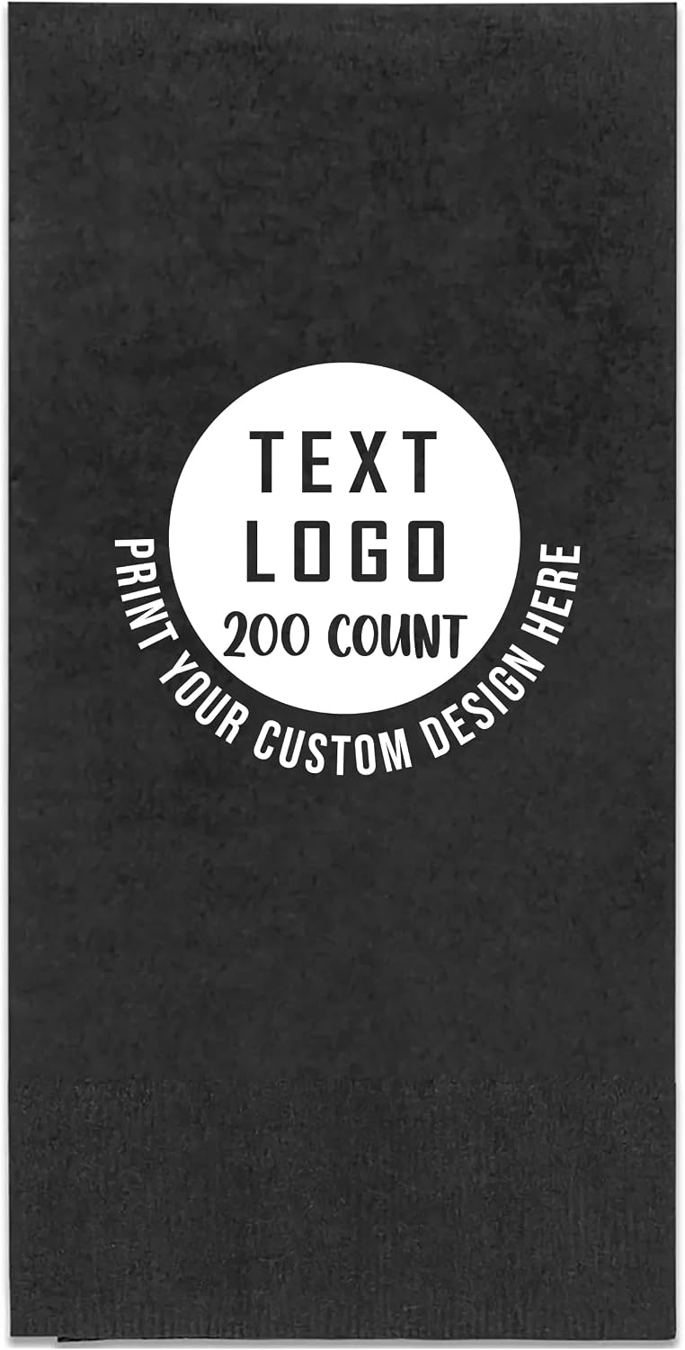 Personalized One-Color Imprint Dinner Napkins for Parties, Events, and Restaurants