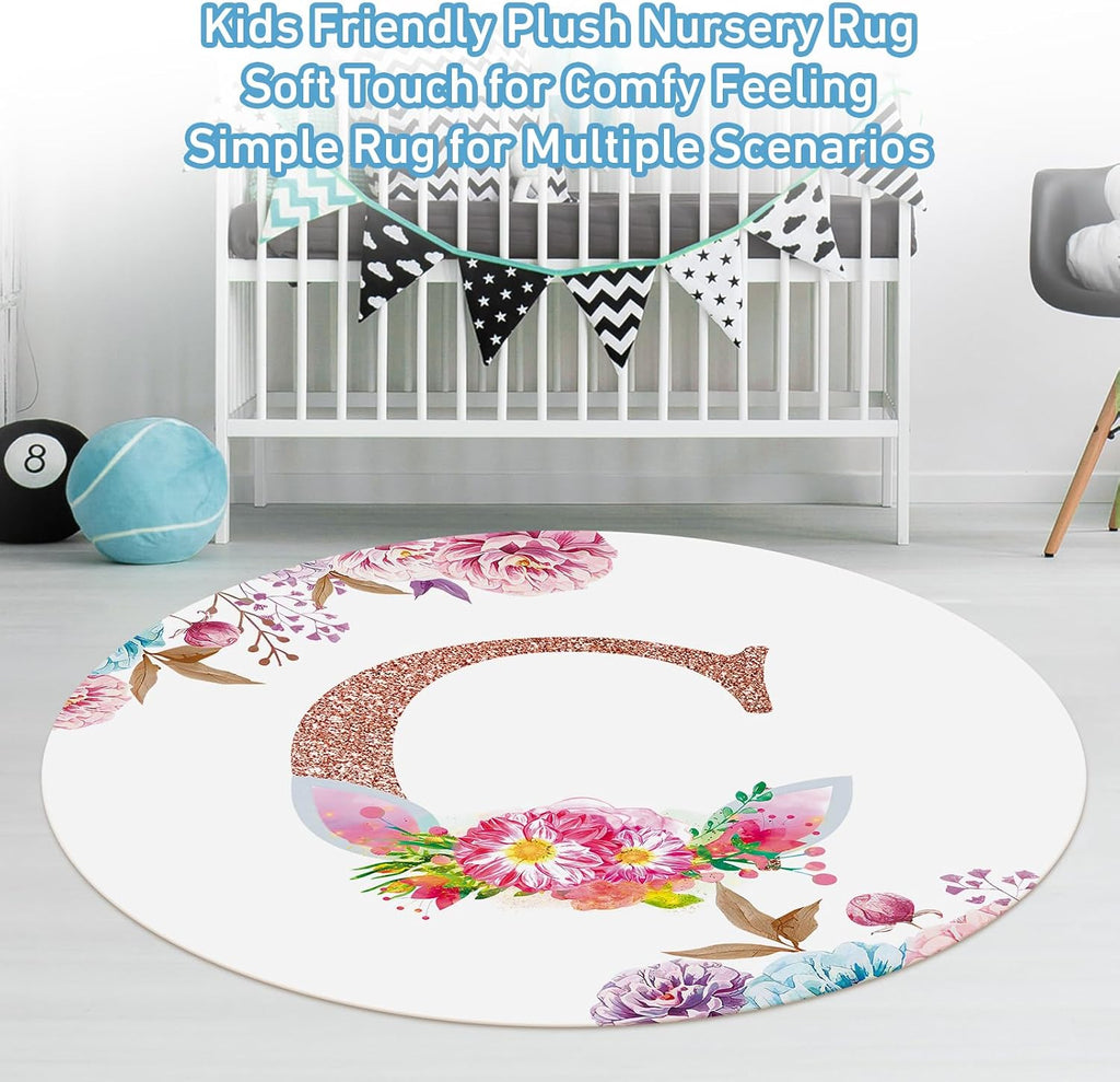 Dyoart Personalized Baby Crib Bedding Set - 5 Piece Custom Baby Crib Sets with Name, Nursery Bedding Set for Baby Girls Crib Unicorn Design Gift Idea Double Layer Blanket Set(Fixed Size)
