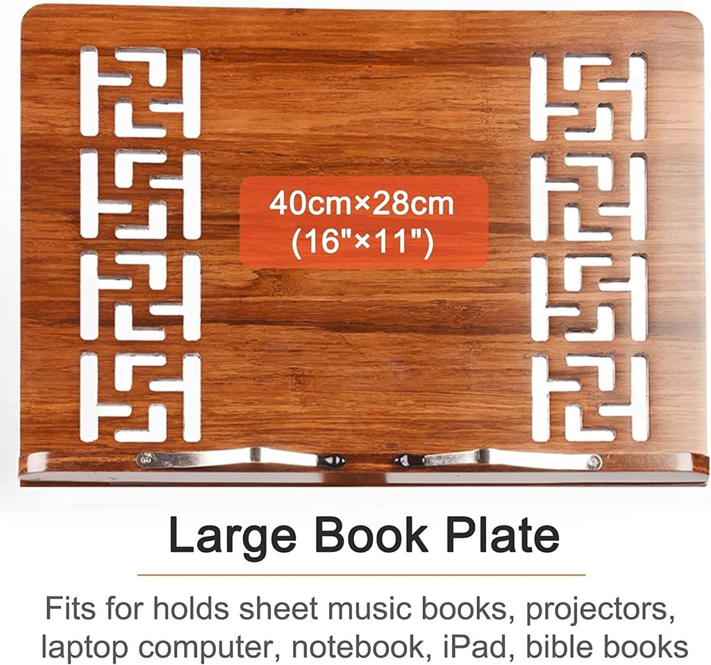 Music Stand Music Stands Heavy Wooden Music Holder 45'-53' Height Adjustable Sheet Music Stands with Guitar Holder Vintage Style More Stable