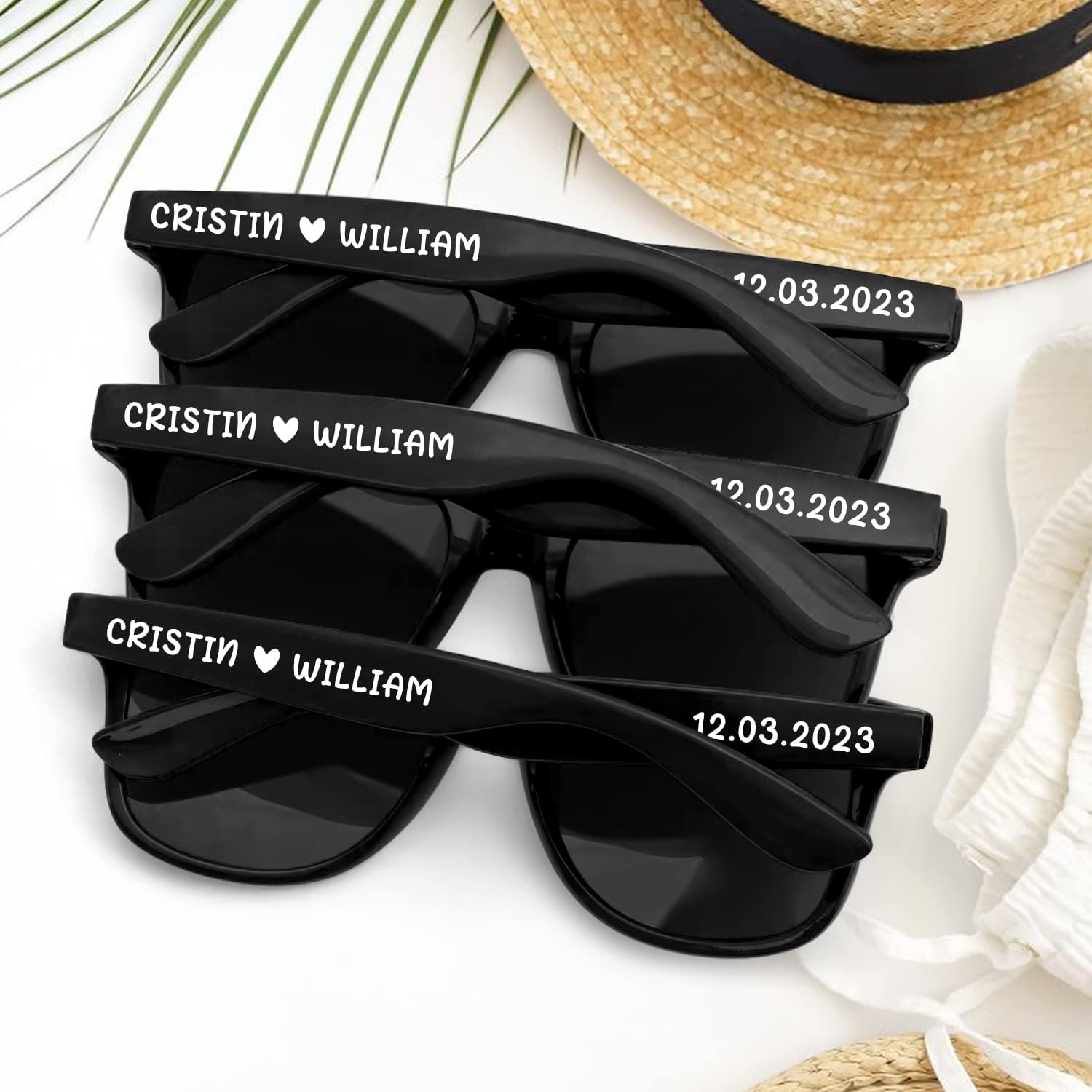Custom Sunglasses for Wedding Party Favors, Personalized Sunglasses bulk for Men Groomsmen Adults Women