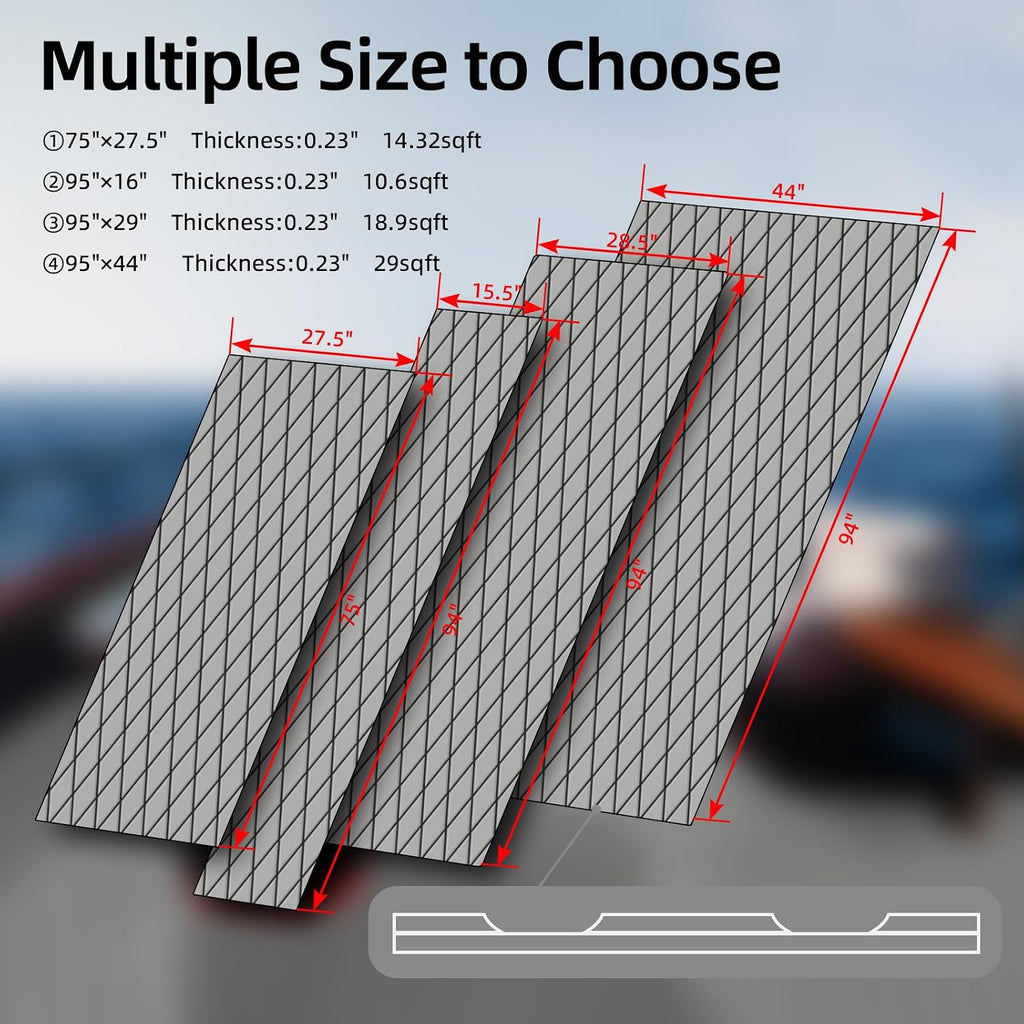 Boat Flooring EVA Foam Boat Decking Sea Deck Boat Flooring Self-Adhesive Faux Teak Marine Boat Decking Non-Slip Mat for Boat Deck Yacht Motorboat Fishing Boat Surfboard Kayak 94x44/28/16