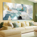 SOUGUAN Green Wall Art Abstract Wall Decor Teal Pictures Canvas Prints Artwork for Walls 29'x58'
