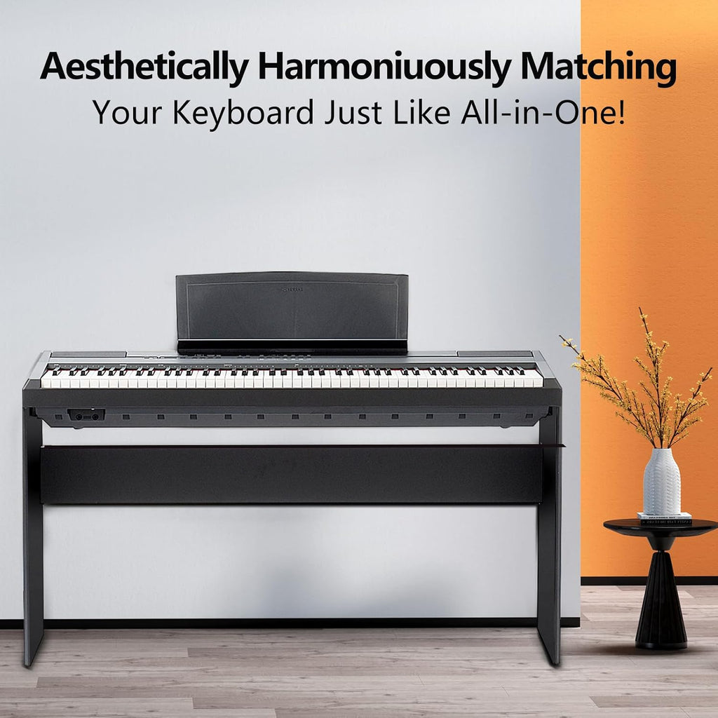 L100B Keyboard Stand Compatible for Yamaha Keyboard P143B, P145, P223, P225 (Only), Wooden, Black