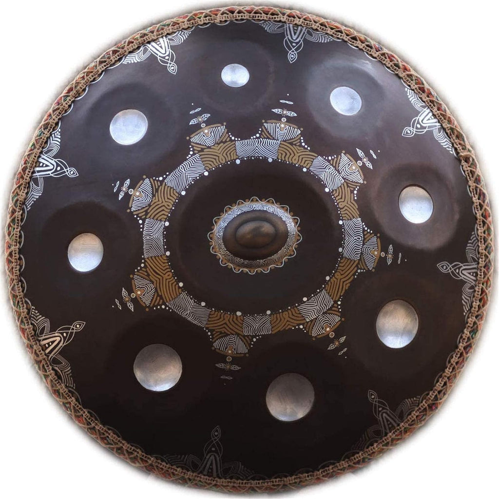 Handpan Drum for Adults, Handpan Drum Instrument in D Minor 9 Notes 22 Inches D3/A3 Bb3 C4 D4 E4 F4 G4 A4 Hand Pan with Carry Bags, Sheet Music, Drum Stand and Mallet