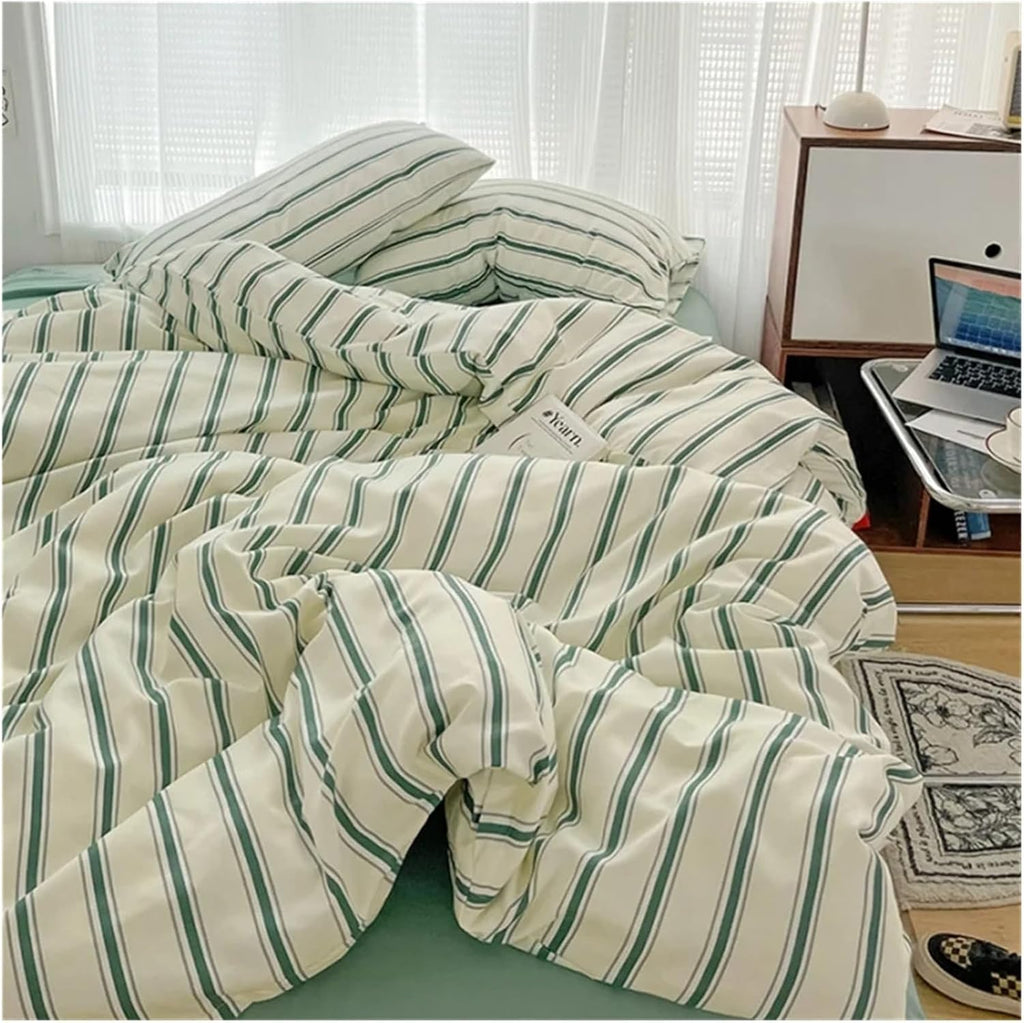 ADovz Pure Cotton Duvet Cover Bed Sheet Pillow Case 4pcs Bedding Set Soft Comforter Quilt Cover Sleeping Naked Bed Linen,Bed Sheets