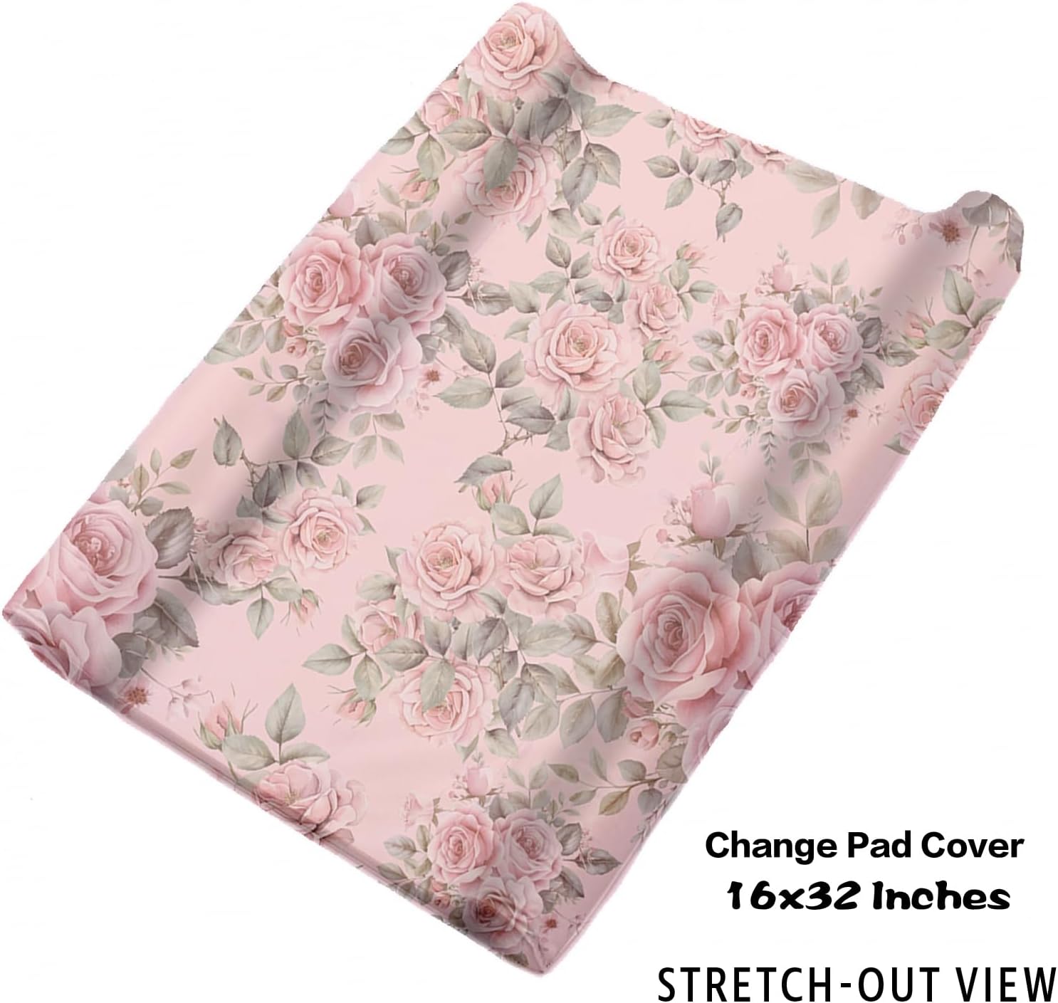 Personalized Nursery Crib Bedding Set: Custom Name Pink Floral 5 Piece Baby Crib Sets with Horse Pattern - Toddler Double Layer Blanket Set, Comfortable Crib Bed Sheets for Baby Grils