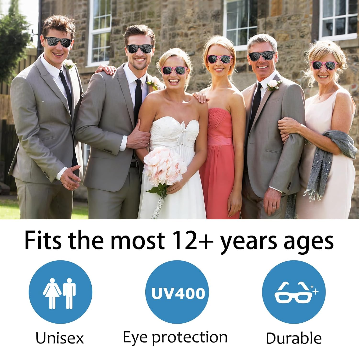 Custom Sunglasses for Wedding Party Favors, Personalized Sunglasses bulk for Men Groomsmen Adults Women