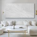 White Textured Abstract Canvas Wall Art, 29x58 Large Minimalist Wall Decor with 3D Pattern, Modern Neutral Framed Wall Art for Living Room Bedroom Entryway