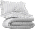 Martex EcoPure Comfort Wash 3-Piece Print Full/Queen Comforter Set – 100% Organic Cotton - All-Season - Breathable & Lightweight – Easy Care - Brooke