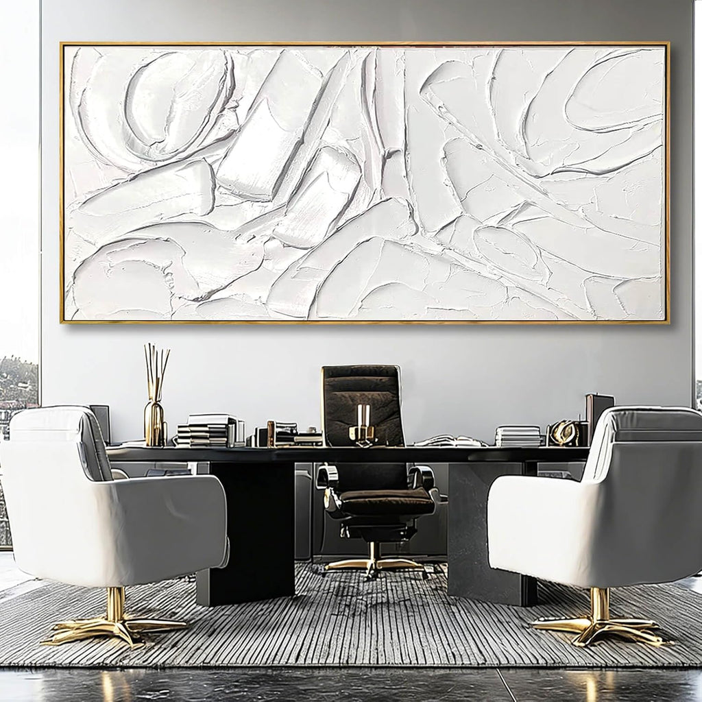 XIANSHOU Simple Hand Painted Wall Decor Abstract Canvas Paintings Modern Hanging Art 40'x86' Large Pictures for Living Room Bedroom