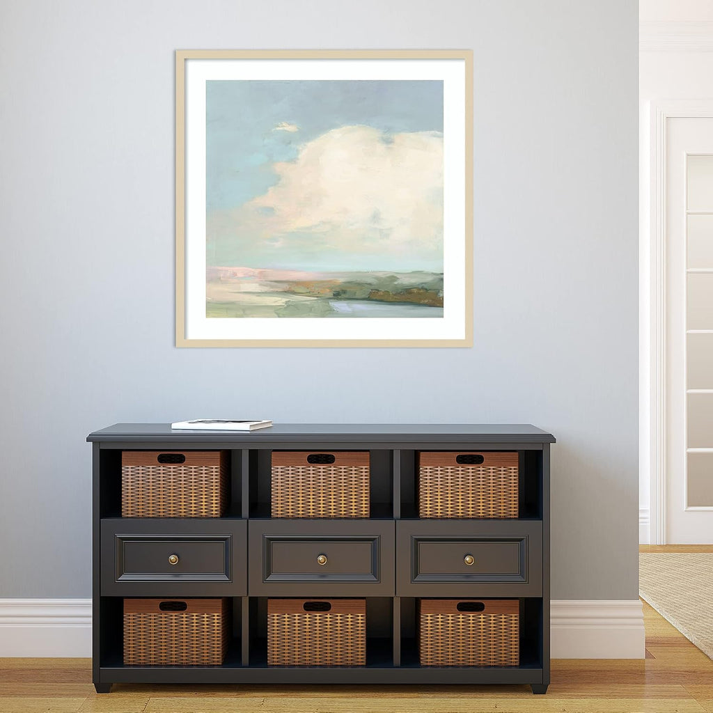 Amanti Art Framed Wall Art Print (33x33) Colorful Horizon II Blue by Julia Purinton Framed Poster for Wall Decor, Living Room, Bedroom, Bathroom, Kitchen, Office or Business Artwork from WI, USA