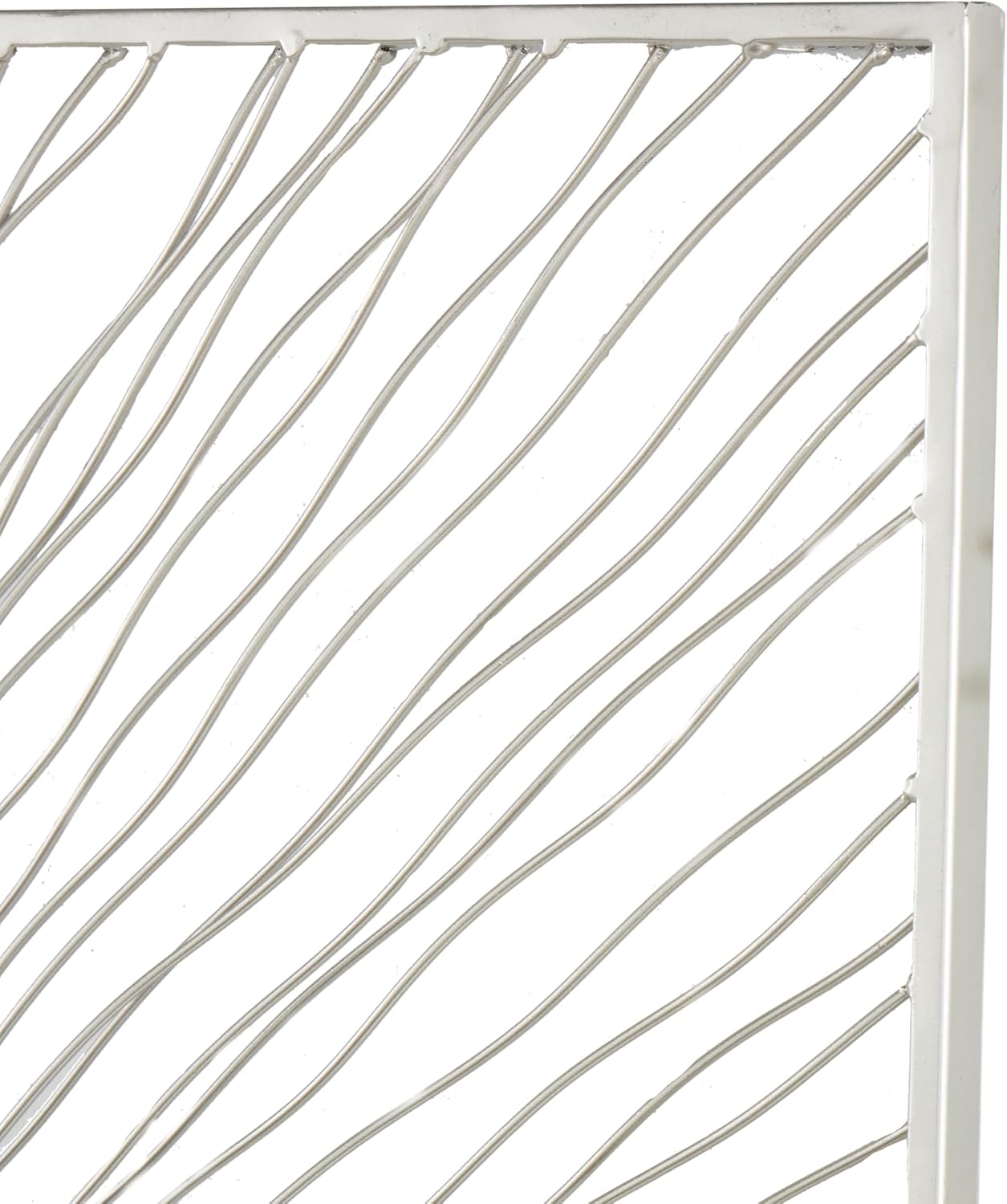 Deco 79 Metal Sunburst Home Wall Decor Coiled Ribbon Wall Sculpture, Set of 2 Wall Art 22'W, 30'H, Silver