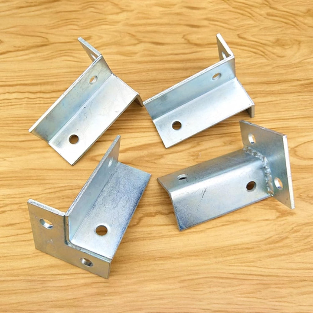 Sturdy Stainless Steel Post Holder Porch Deck Mailbox Garden Railing Concrete Square Metal Anchor Base, Pergola Post Base Kit(4 Pcs)