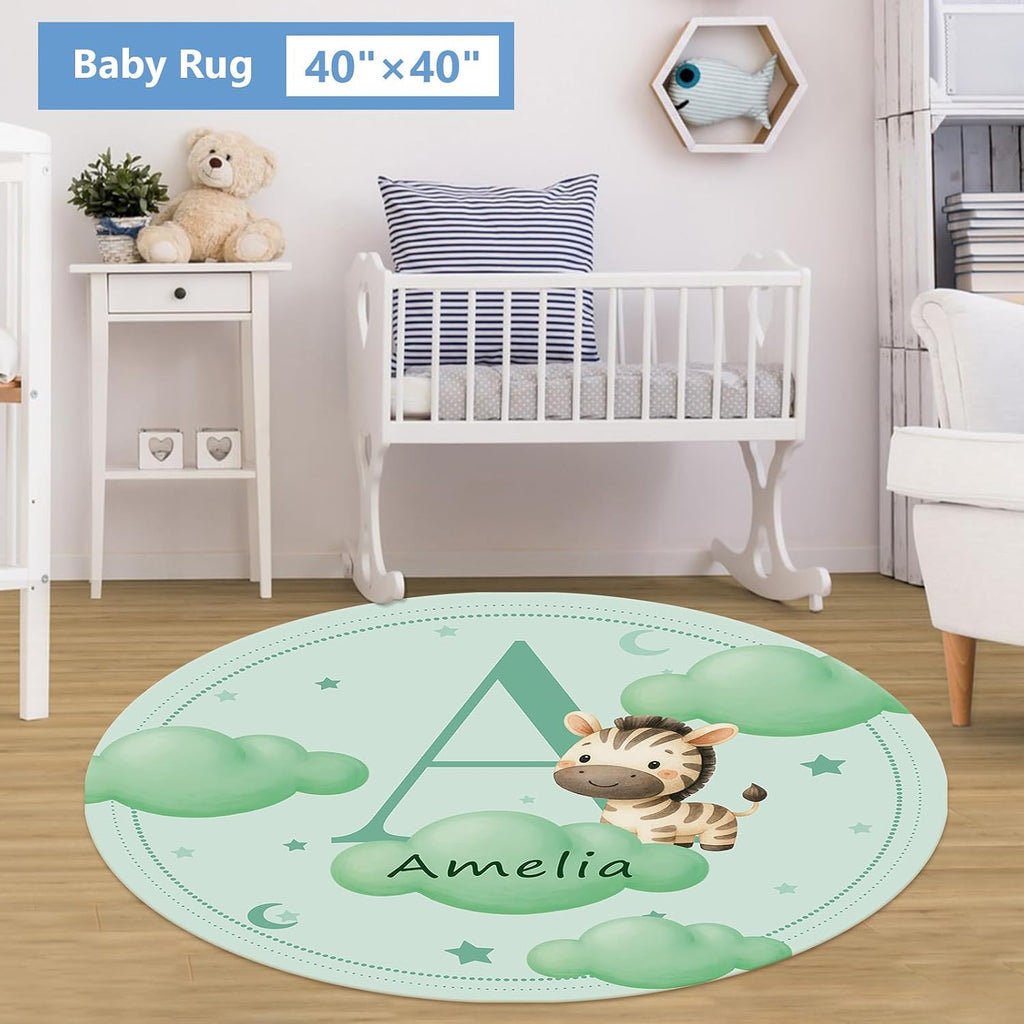 KAINSY Custom Crib Bedding Set, 5 Pcs Personalized Name Monogram Baby Crib Sets for Infants Toddlers, Pink Zebra Nursery Bedding Set for Boys Girls, Double Layer Baby Bedding Sets Customized Gifts