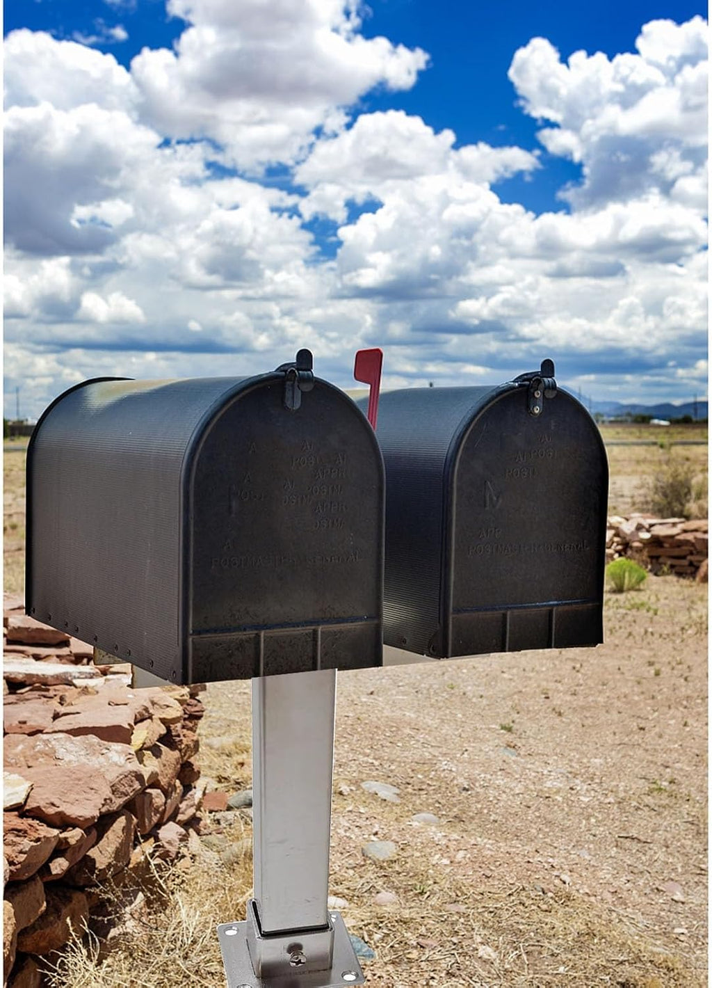 Metal Fence Post Bracket - Durable Outdoor Support for Wood Columns - Mailbox Post Protector(95x95mm)