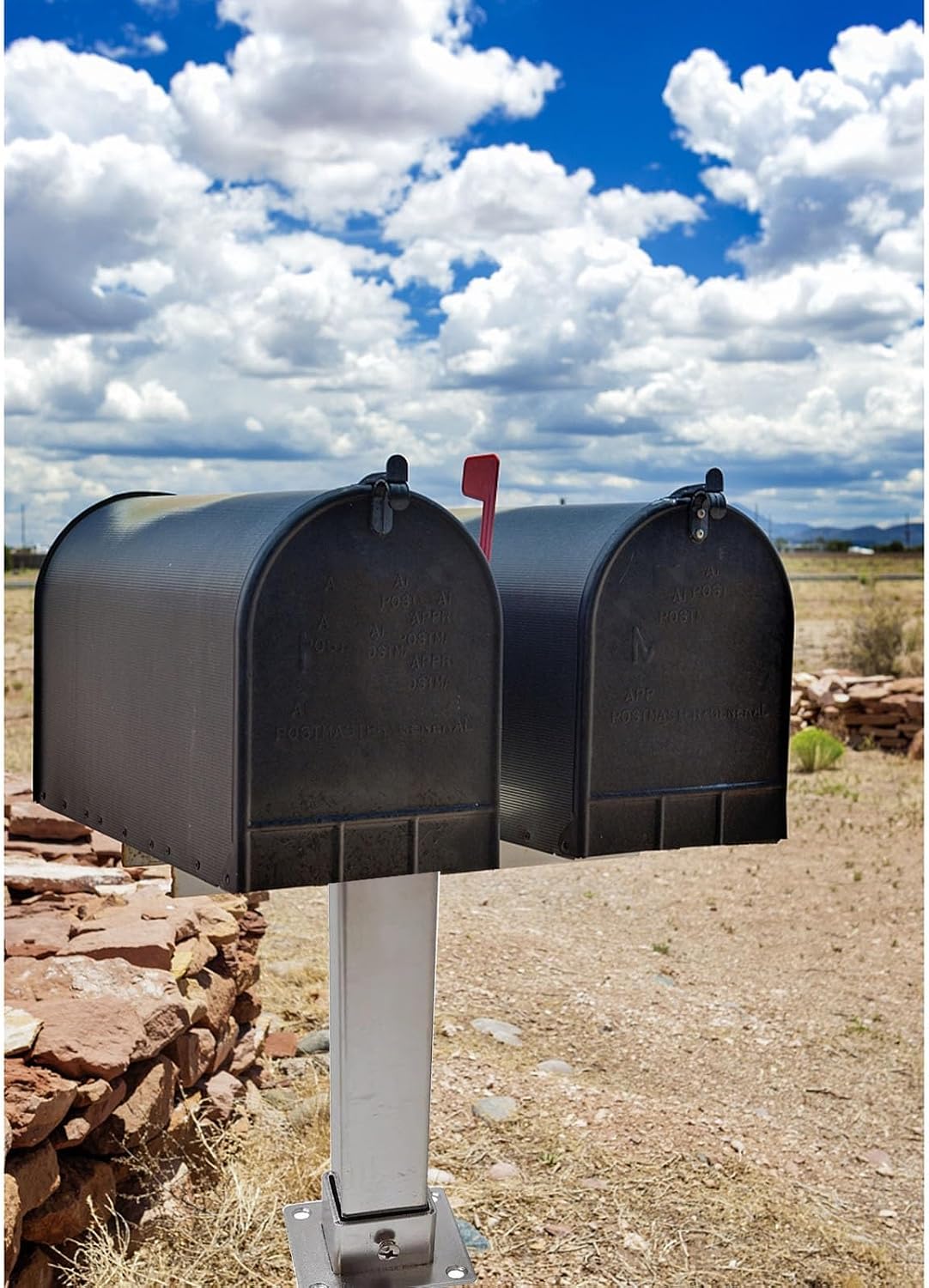 Metal Fence Post Bracket - Durable Outdoor Support for Wood Columns - Mailbox Post Protector(100x100mm)