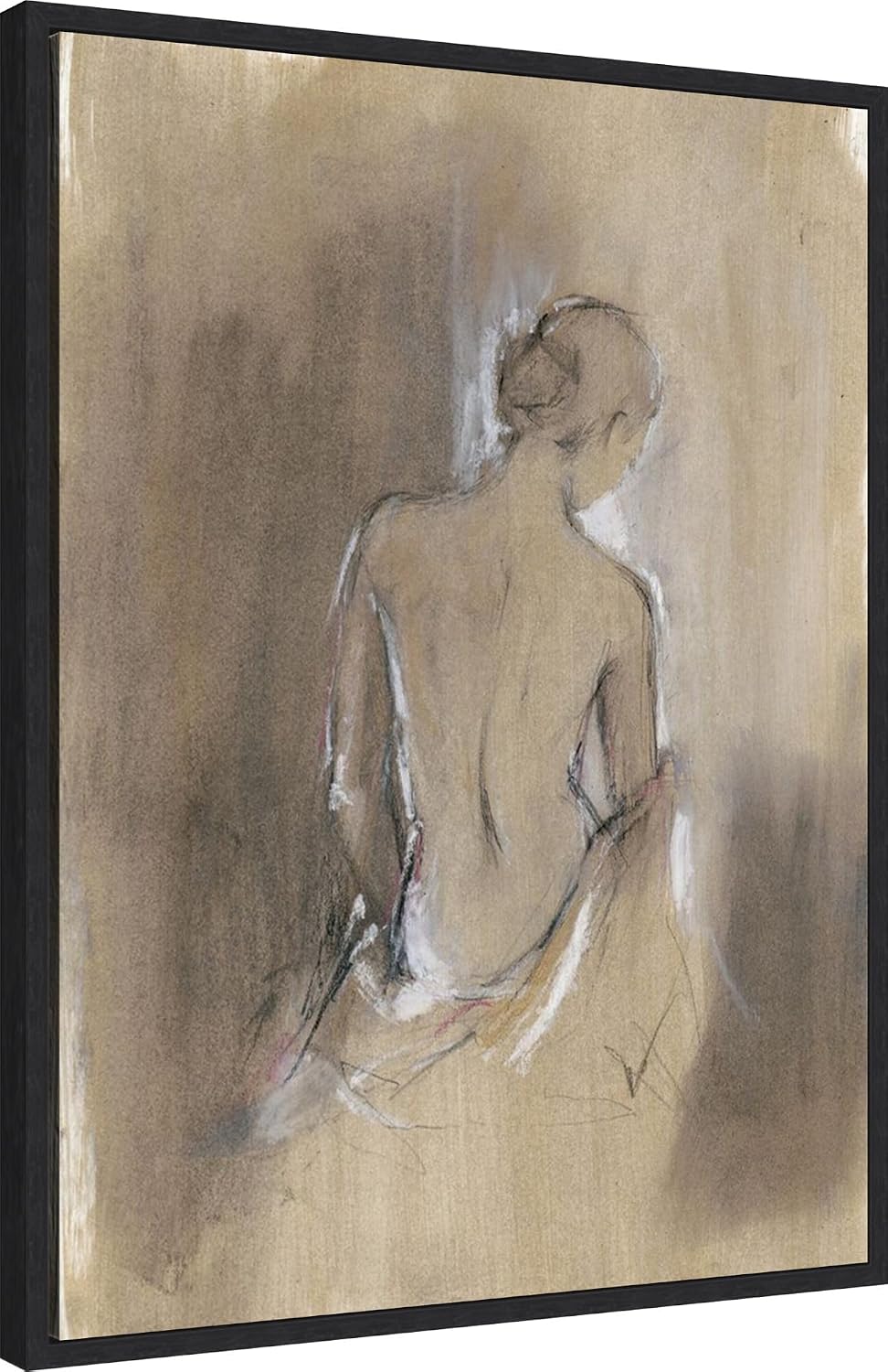 Amanti Art Framed Canvas Wall Art 30x23 Embellished Contemporary Figure II by Ethan Harper, Framed Wall Art Canvas, People Artwork, Modern Decor, Large Poster Painting for Living Room, Bedroom,