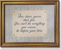 Vintage Gold Framed Wall Art Slow Down You're Doing Fine Music Poster Uplifting Positive Quote Stripe Motivational Painting Retro Song Lyric Canvas Print Daily Reminder Home Decor 24x36inch