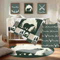 Personalized Baby Crib Bedding Set, Custom Name Nursery Bedding, Polar Bear 5 Pcs Baby Bedding Set for Girl Boy, Double Layer Crib Set, Custom Gifts(Fixed Size)