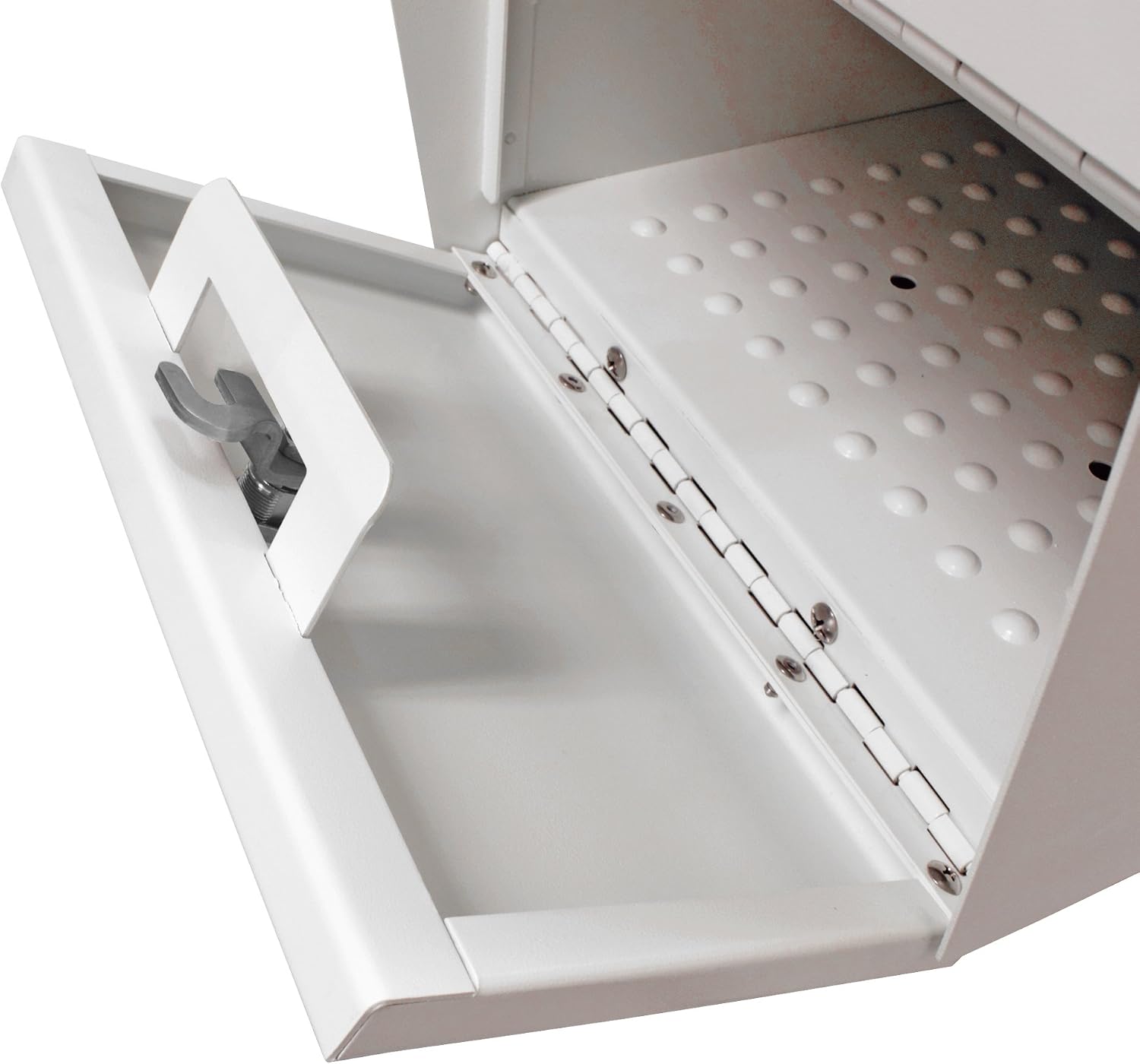 Mail Boss 7207 Package Master Curbside Locking Security Mailbox, Cream White