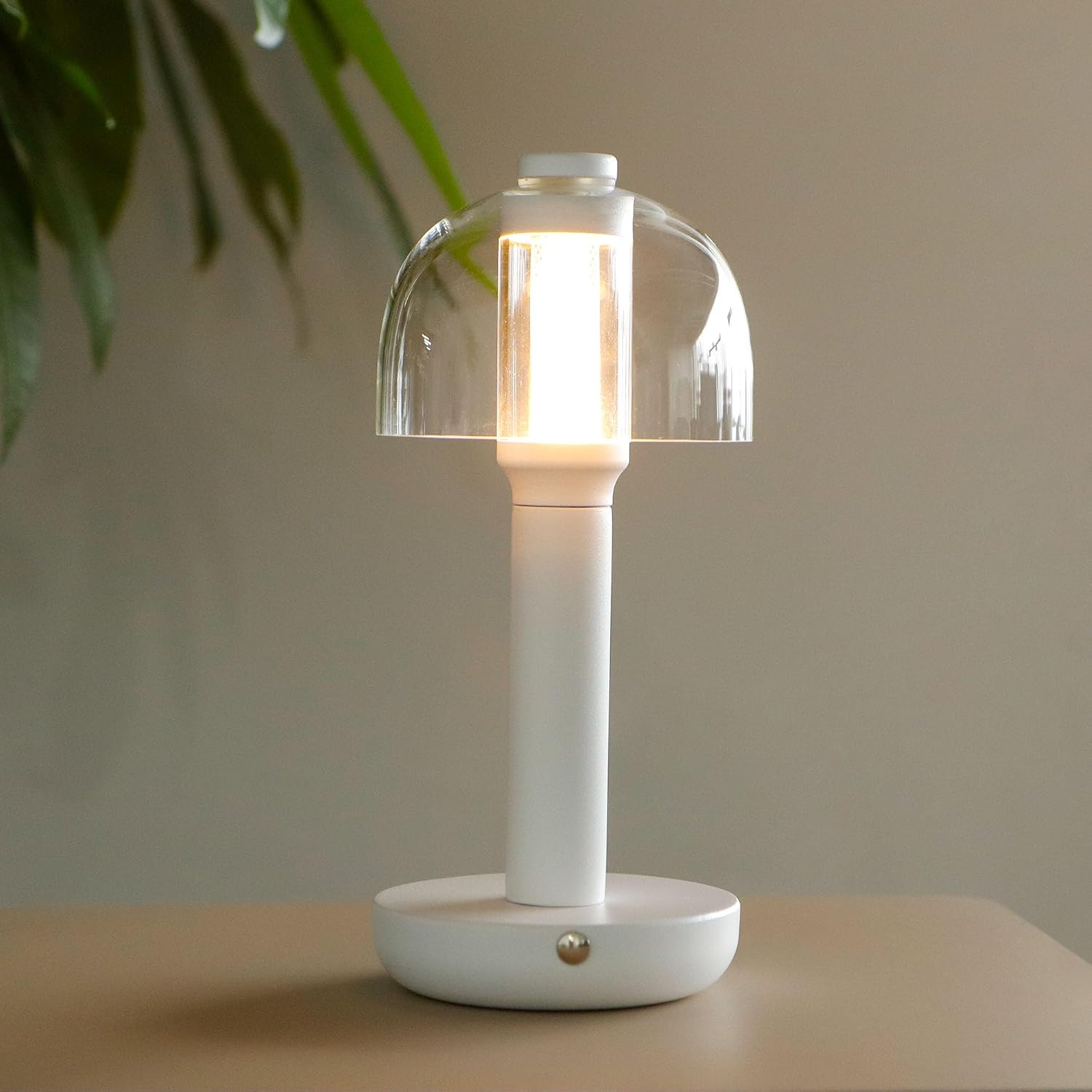 JHY DESIGN 9 Pack Bedside Table Lamp 10' H 3-Color Light Dimmable Nightstand Lamp with Glass Shade Touch Control Table Lamp for Bedroom Living Room Indoors Outdoors（White,Type-C Charging）