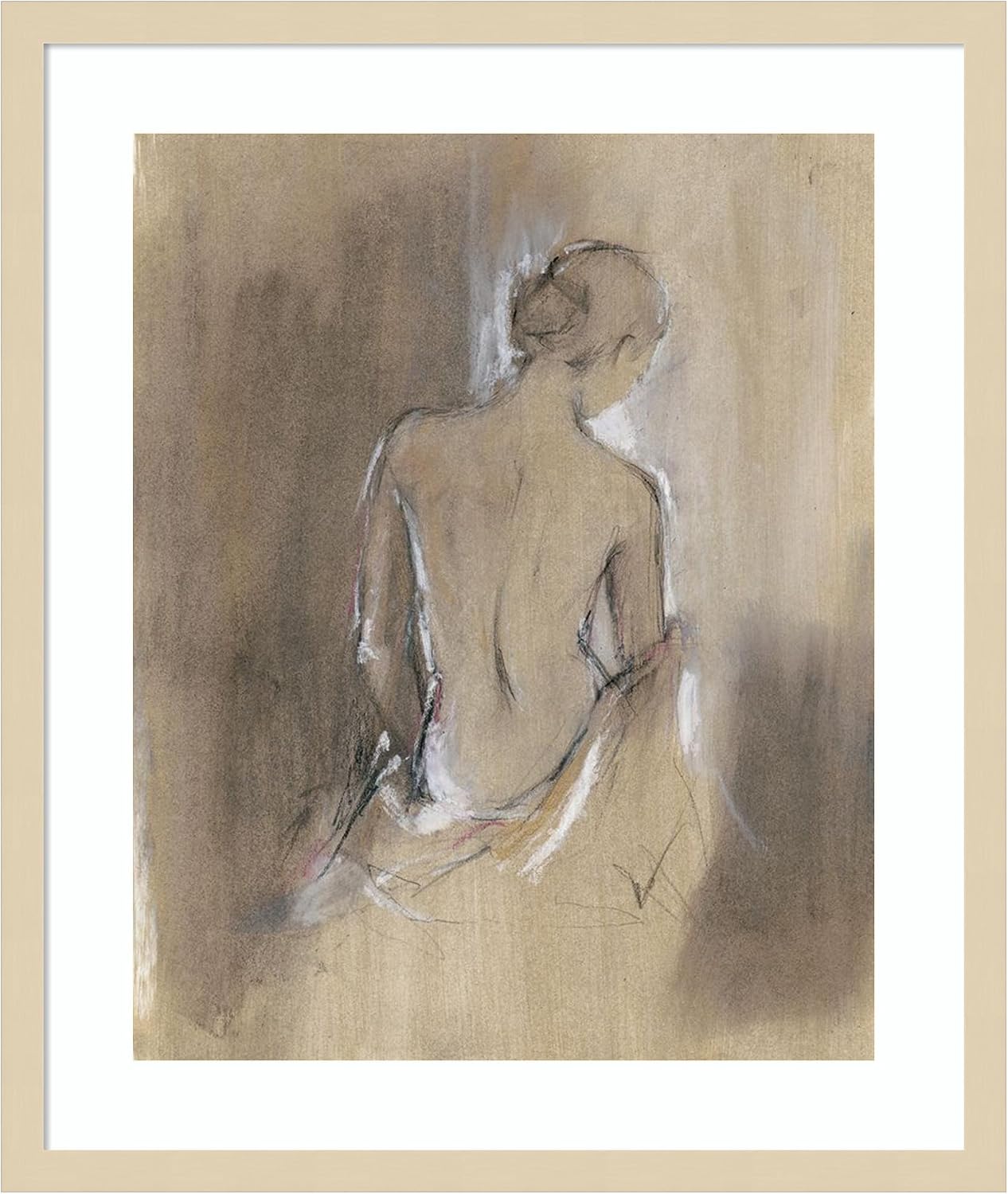 Amanti Art Framed Wall Art Print 25x21 Embellished Contemporary Figure II by Ethan Harper, People Wall Art, Modern Contemporary Decor, Medium Poster Painting Artwork for Living Room, Bedroom,