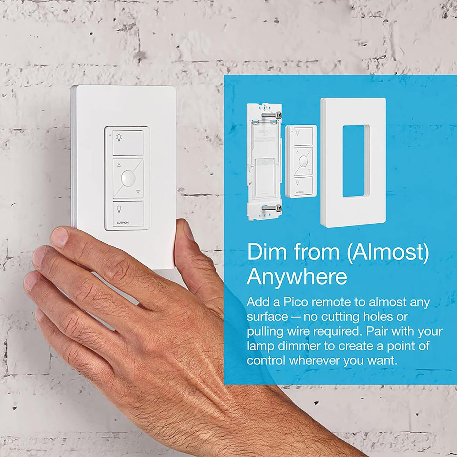 Lutron Caseta Smart Plug Start Kit for Lamps, 2 Plug-in Lamp Dimmer Switches with Smart Bridge and 2 Pico Remote, Compatible with Alexa, Apple HomeKit, and The Google Assistant, P-BDG-PKG2P, White