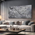 Artexist Canvas Wall Art/Grey Wall Decor 29'x58'/ Plum Blossom Oil Paintings/Large Artwork Wall for Living Room Bedroom Office Kitchen Home Decoration