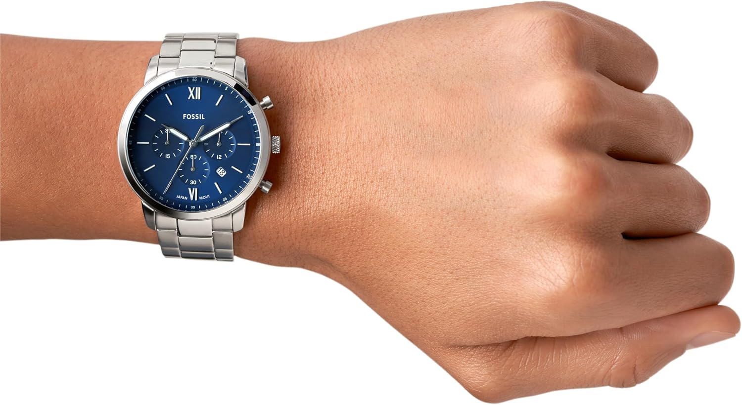 Fossil Men's Watch, Neutra Quartz Stainless Steel Chronograph Watch for Men