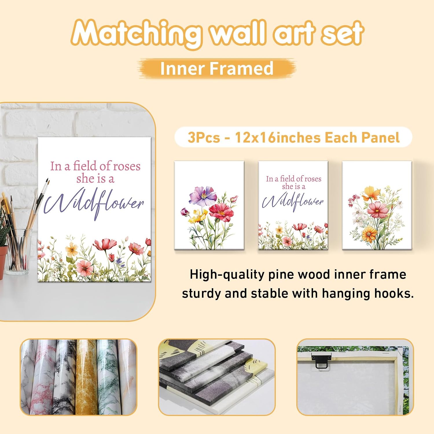 Terwex Custom Crib Bedding Set - 5 Pcs Customized Baby Crib Set with Name - Soft Double Layer Flower Nursery Baby Bedding Set for Girls Boys - Personalized for Infants Toddlers