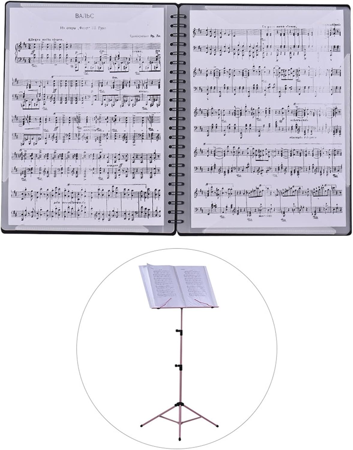 Portable Sheet Music Stand Sheet Music Stand Portable Violin Guitar Music Book Holder for Guitar Bass Ukulele Piano Violin Music Stands (Color : Type C Pink) (Type C Pink)